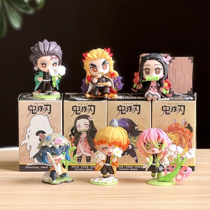 Demon Slayer Birth Flower Series Pvc Figurines With Collectible Display For Fans And Giftgiving