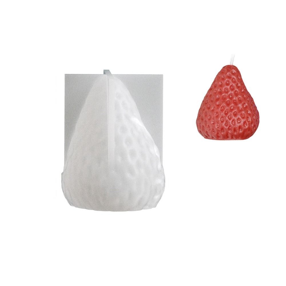 Reusable Aromatherapy Candle Mold Strawberry Shape Gypsum Resin Casting Molds Wedding Anniversary
