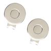 Golfballmarkierer mit Hut Stilvolles Golfzubehör Magnet, Basis, Clip, Silber, Einfach, (2)