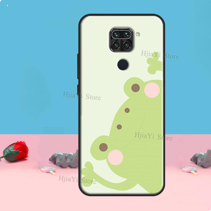 Cute Green Frog For Xiaomi Redmi Note 11 10 9 8 Pro 11S 10S Phone Case For Redmi 10 9 9A 9C 9T Cover Shell