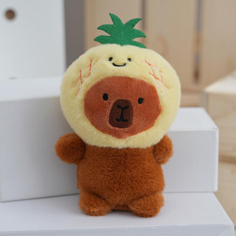 

Plush Pendant Capibala Fashion Comfortable Keychain Doll Girls Holiday Gift Pineapple