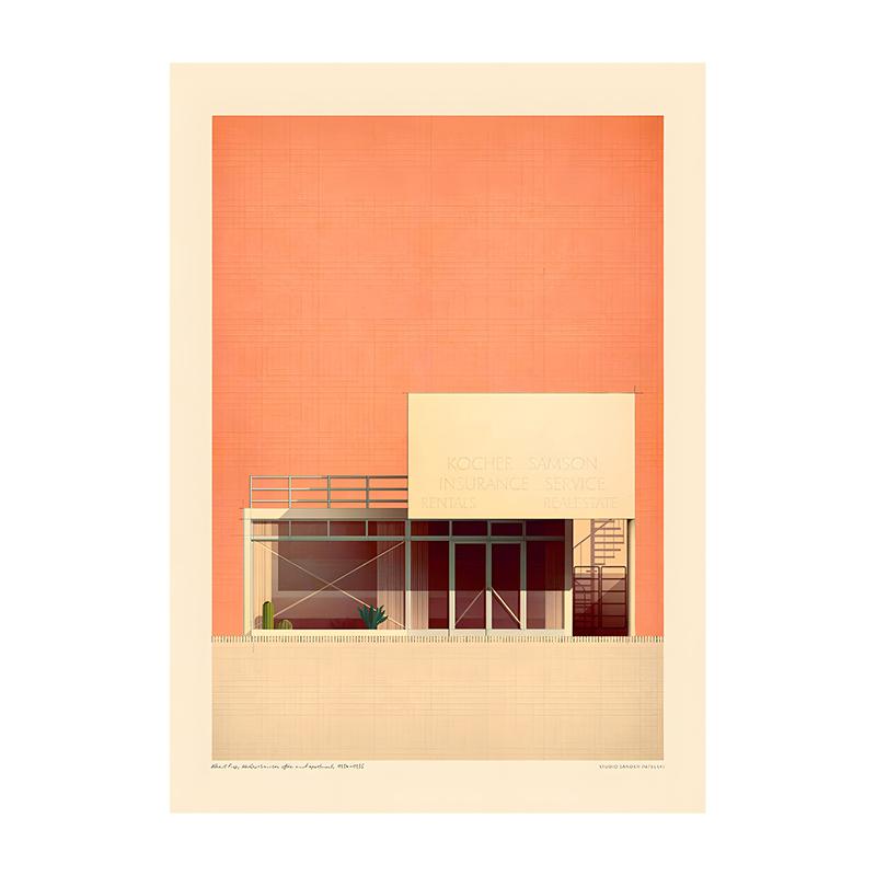 Vintage Bauhaus Residential Composition Poster Print Classic Canvas Painting Abstract Wall Art Picture for Home Decoration