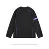 Unisex Oversized Long Sleeve Crewneck Tee With Contrast Stitching Double Stripes Casual Streetwear Top Fall