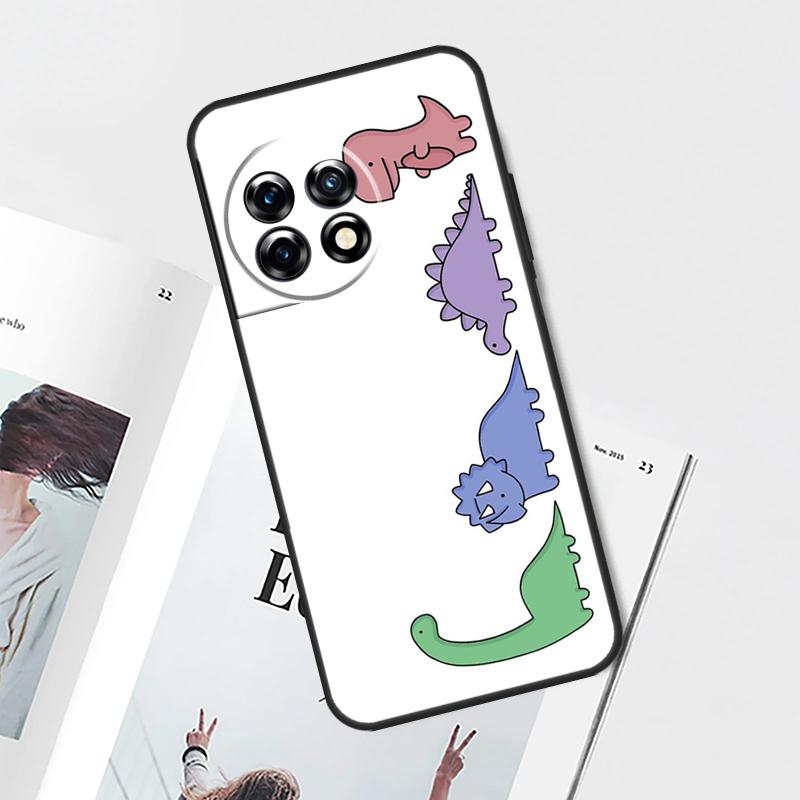 Cute Dino Case For OnePlus Nord 5 CE 2 3 4 Lite N20 N30 OnePlus 13T 13R 12R 9 10 Pro 11 12 13 15 Cover