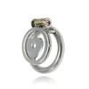 Stainless Steel Chastity Lock CB Lock for Men Penis Cage with Urinary Catheter Gay Slave Cock Ring Sex Toy Ball Stretcher