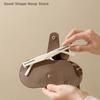 Lychee Pattern PU Leather Glasses Bag, Retro Sunglasses Case, Portable Myopia Frame Case, Simple Eyeglasses Storage, 1Pc