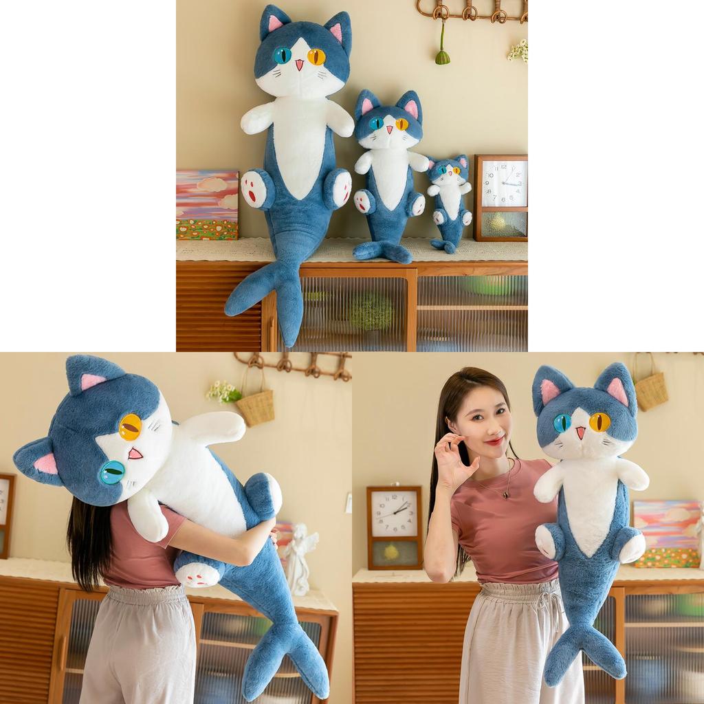 Shark Cat Creative Plush Toy Unique Eyed Catfish Stuffed Animal For Sleep Support