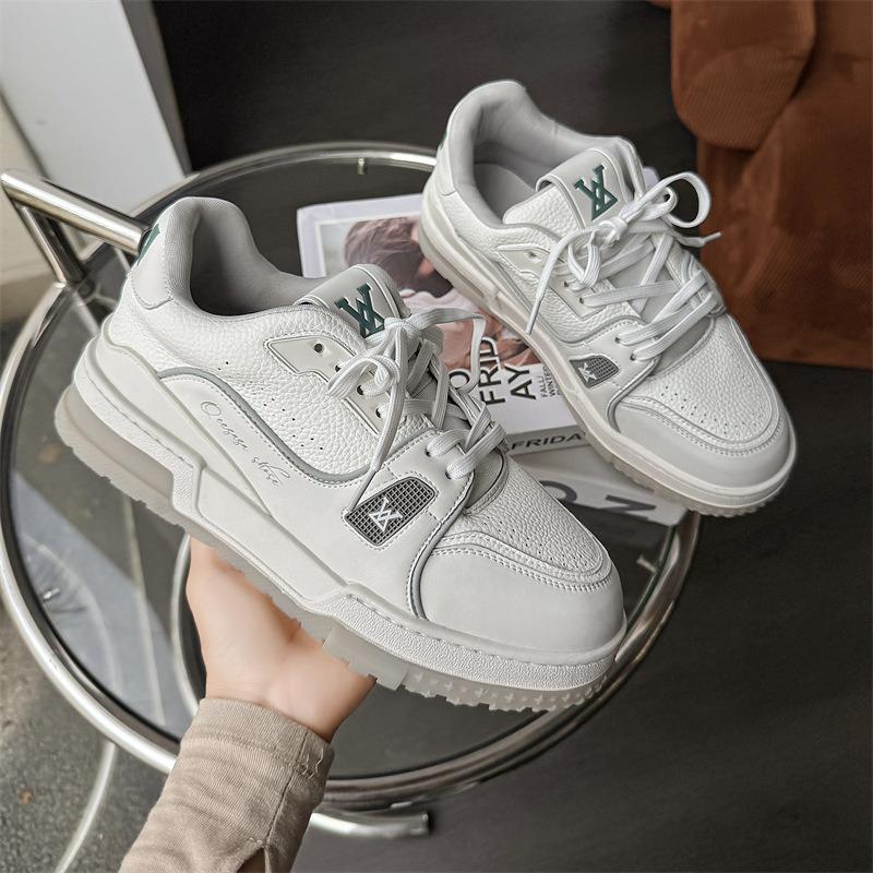 3757 New Little Pangding White Cement Trend Brand Men's and Women's Light Luxury Niche Trend Casual Shoes Board Shoes