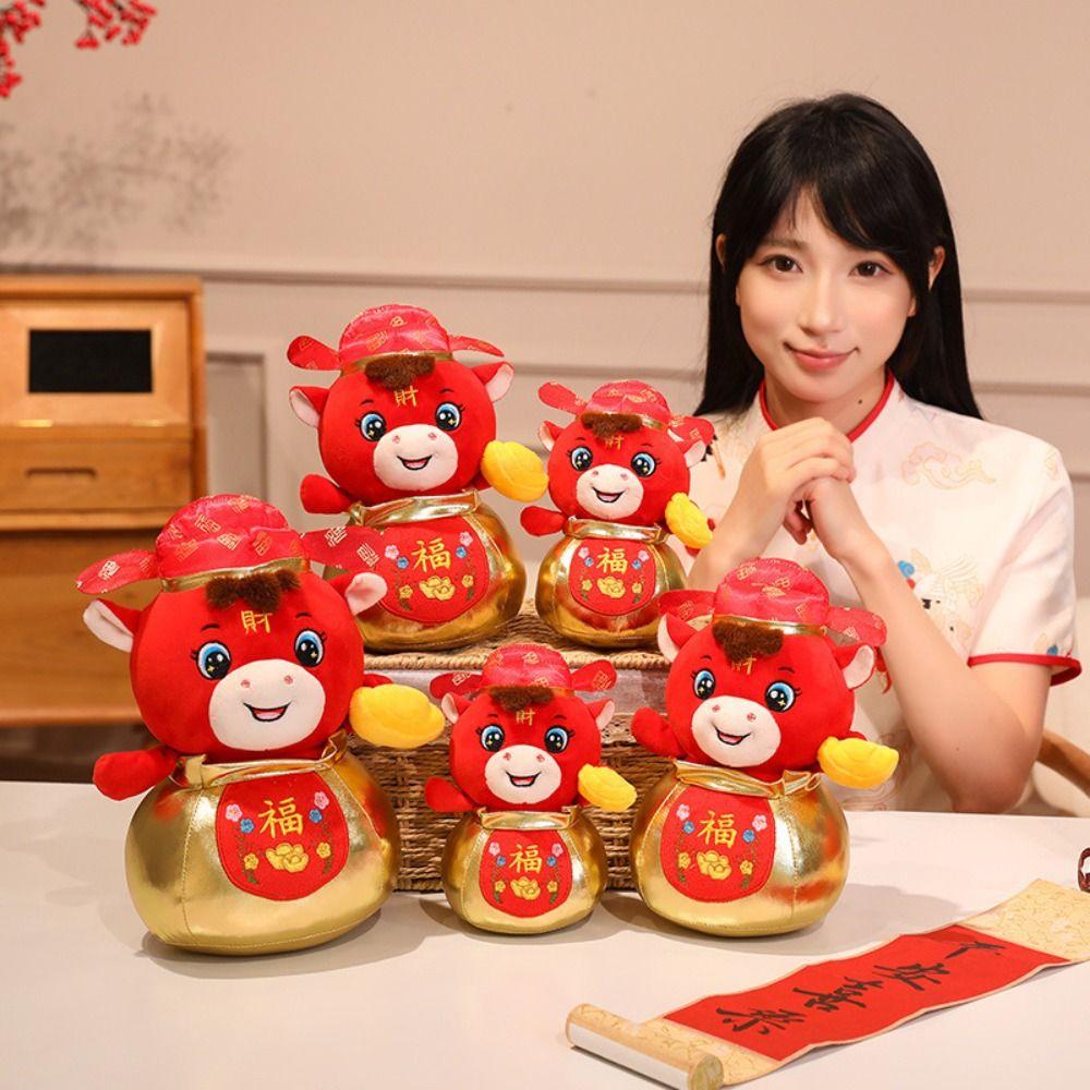 Lucky Chinese Zodiac Horse Doll 18/25/30cm Pony Plush Doll Funny New Year Mascot  New Year