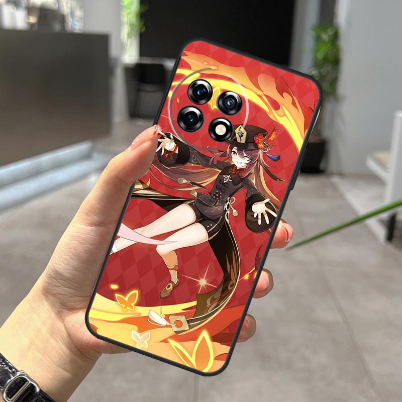 Genshin Impact Zhongli Hutao Case For OnePlus 11 8 9 10 Pro 8T 9RT 10R 10T 11R Nord CE 2 Lite 2T N10 N20 Ace Pro Cover