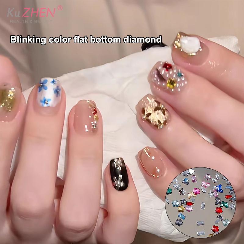 Rhinestone Colored Mini Flat Bottomed Rhinestone Pearl Nail Art Nail Charm Decoration Accessories Nail Art Nail Art Enthusiasts
