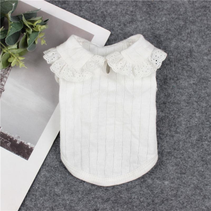 Pet Clothes: Handmade Double Layer Pure Cotton Baby Classic Peter Pan Collar