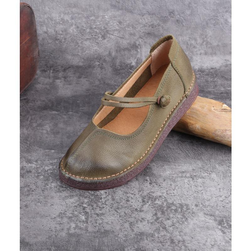 

Женские туфли Мэри Джейн из натуральной кожи с неглубоким вырезом, нескользящие, повседневные, из натуральной кожи с толстой подошвой 40 оливковый