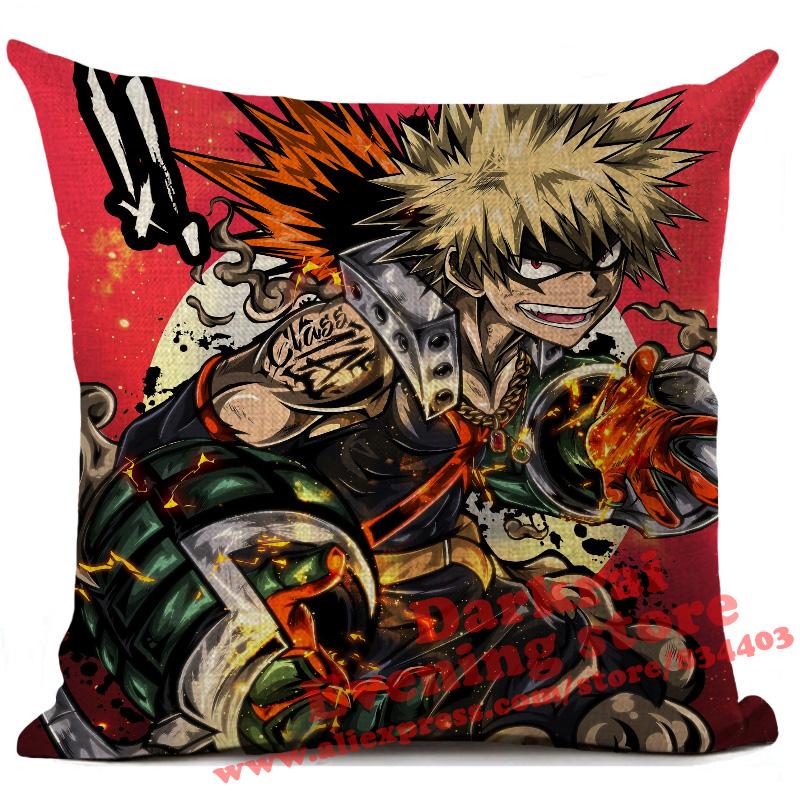 My Hero Academia Cushion Cover Cartoon Anime Throw Pillows Living Room Sofa Home Decoration Pillowcase