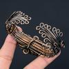 Black Tourmaline Pure Copper Wire Wrapped Handmade Jewelry Bangle Bracelet Adjustable For Her