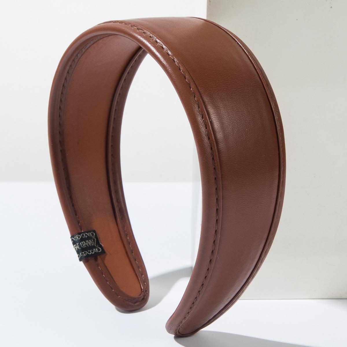 

Корейская ретро ПУ кожа широкая повязка на голову женская новая модная универсальная майяр аксессуары для волос