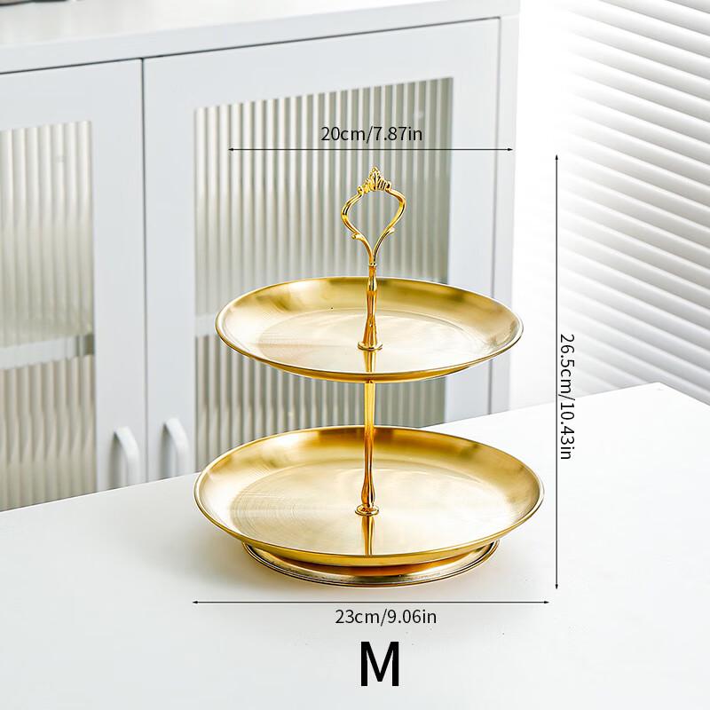 Taotaomei European Stainless Steel Tiered Fruit Dessert Display Stand