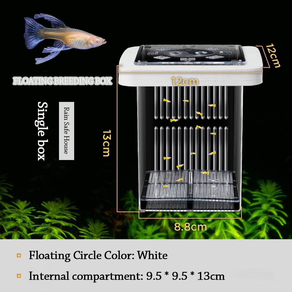 Transparent Fish Breeder Box Clear Frame Floating Hatching Box Aquarium Hatchery Accessory