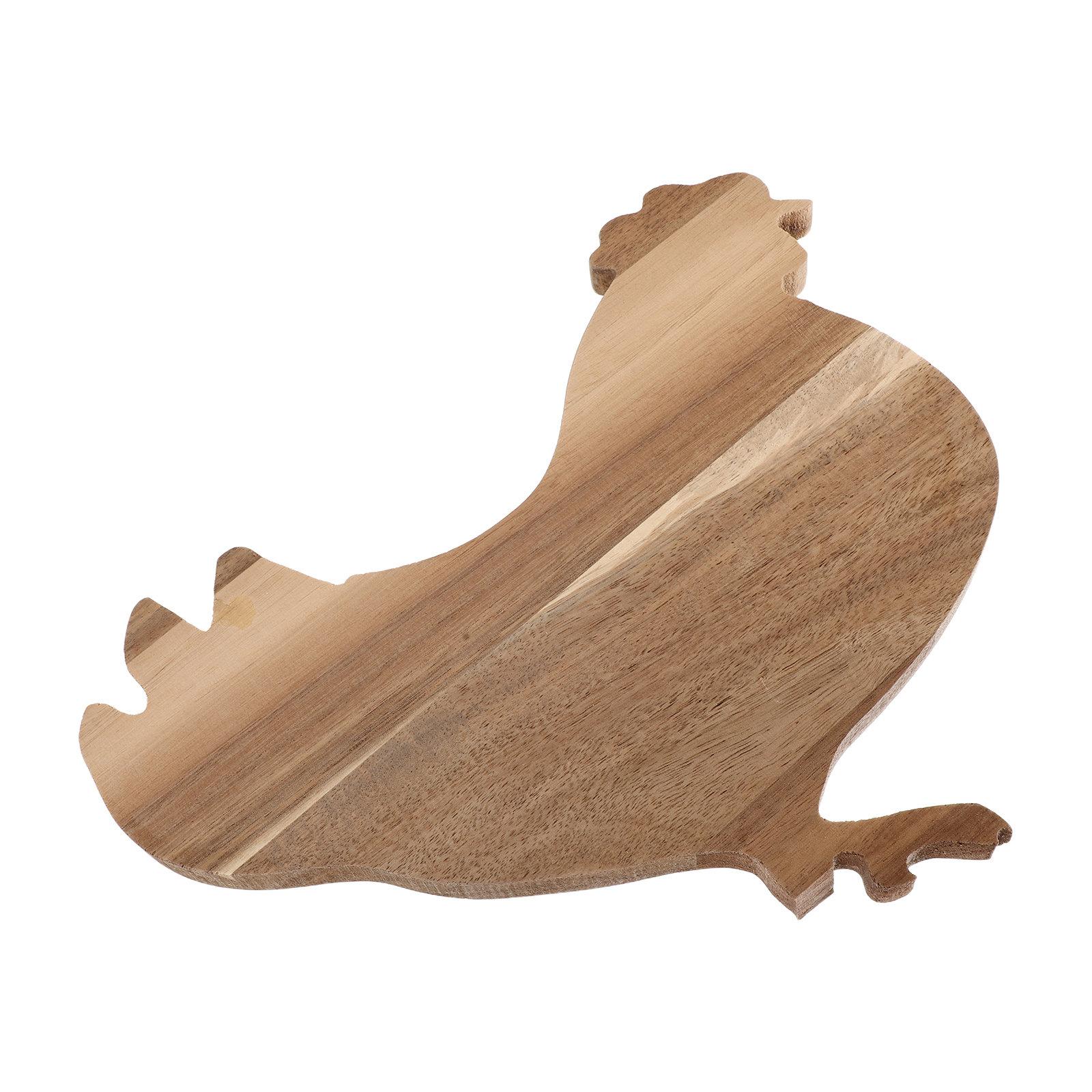 

Acacia Wood Rooster Cutting Board Unique Animal Shape Serving Tray for Desserts Fruits Holiday Party Decorative Wooden Platter 28X18X2CM
