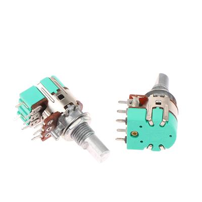 H120 Stereo-Kanal mit Schalter A50K A10K 15mm Halbachse Lautstärkepotentiometer Doppelpotentiometer