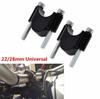 Riseri universali negri din aluminiu CNC pentru ghidon de motocicletă de 1 1/8" (28 mm înălțime)