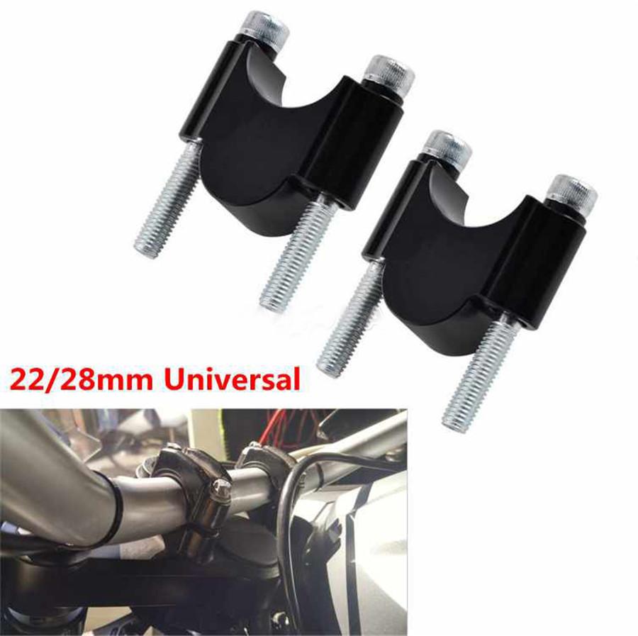 Univerzální černé CNC hliníkové motocyklové 1 1/8" objímky řídítek zvýšení 28mm