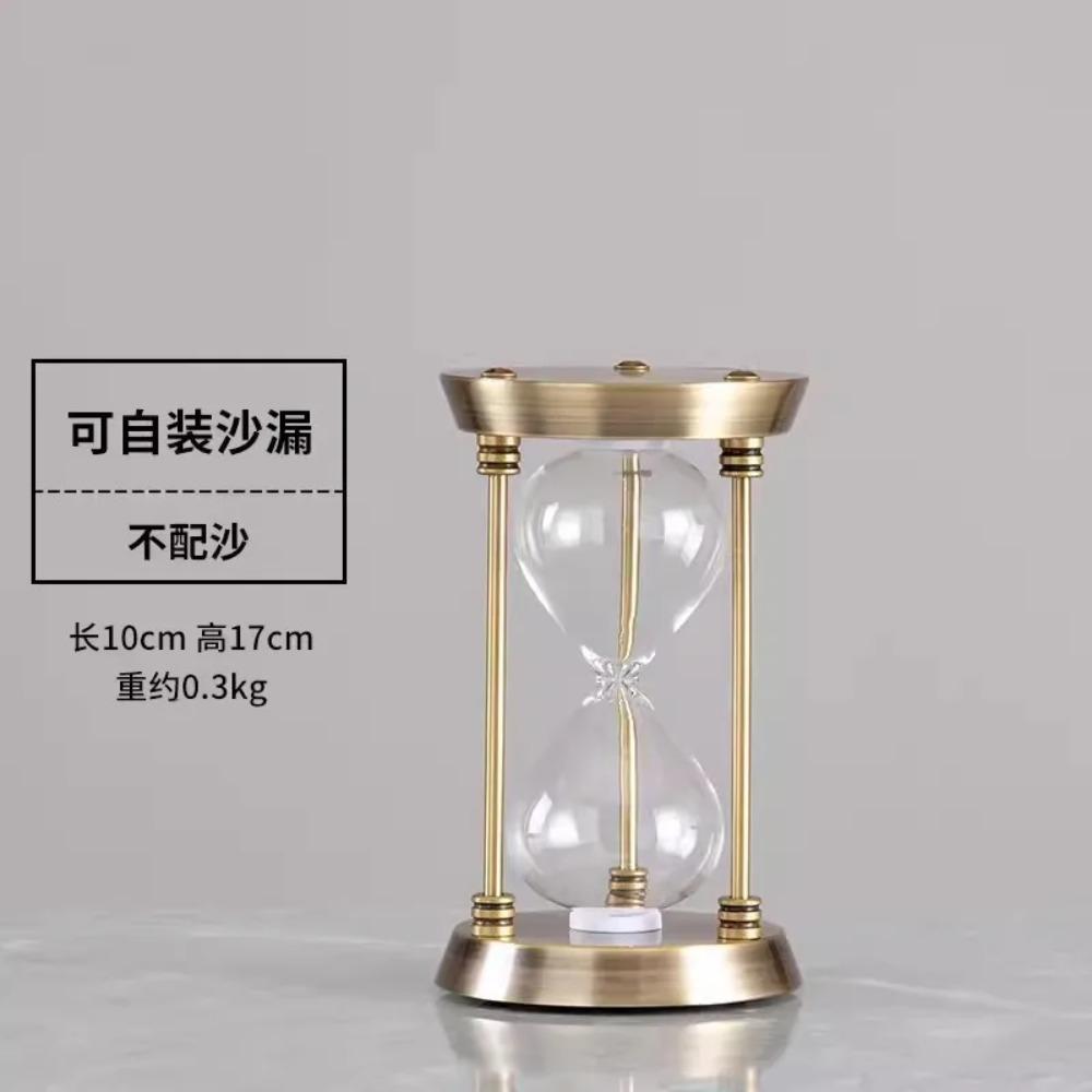 Metal Self-assembled Hourglass Ornaments Hourglass Timer Glass Desktop Ornaments Creative High-grade Retro Hourglass Timer
