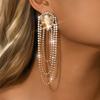 French style romantic high-quality temperament atmospheric U-shaped hollow water droplet earrings ear accessories
