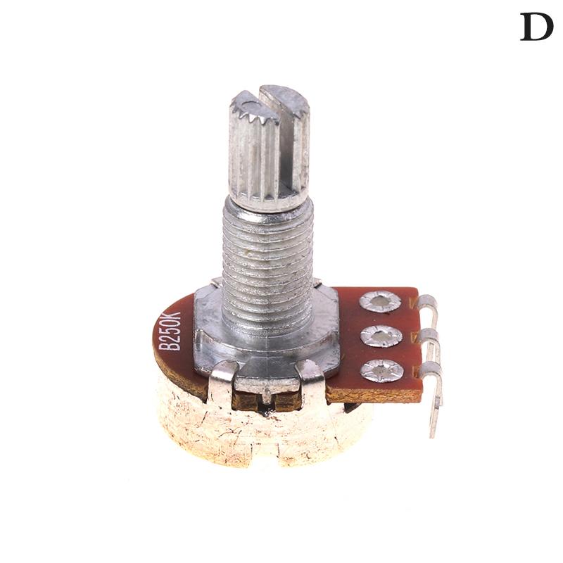 A500K B500K A250K B250K A50K B50K A25K B25K Potentiometer Splined Small Pot Electric Guitar Bass Effect Amp Tone Volume18Mm Shaft Parts