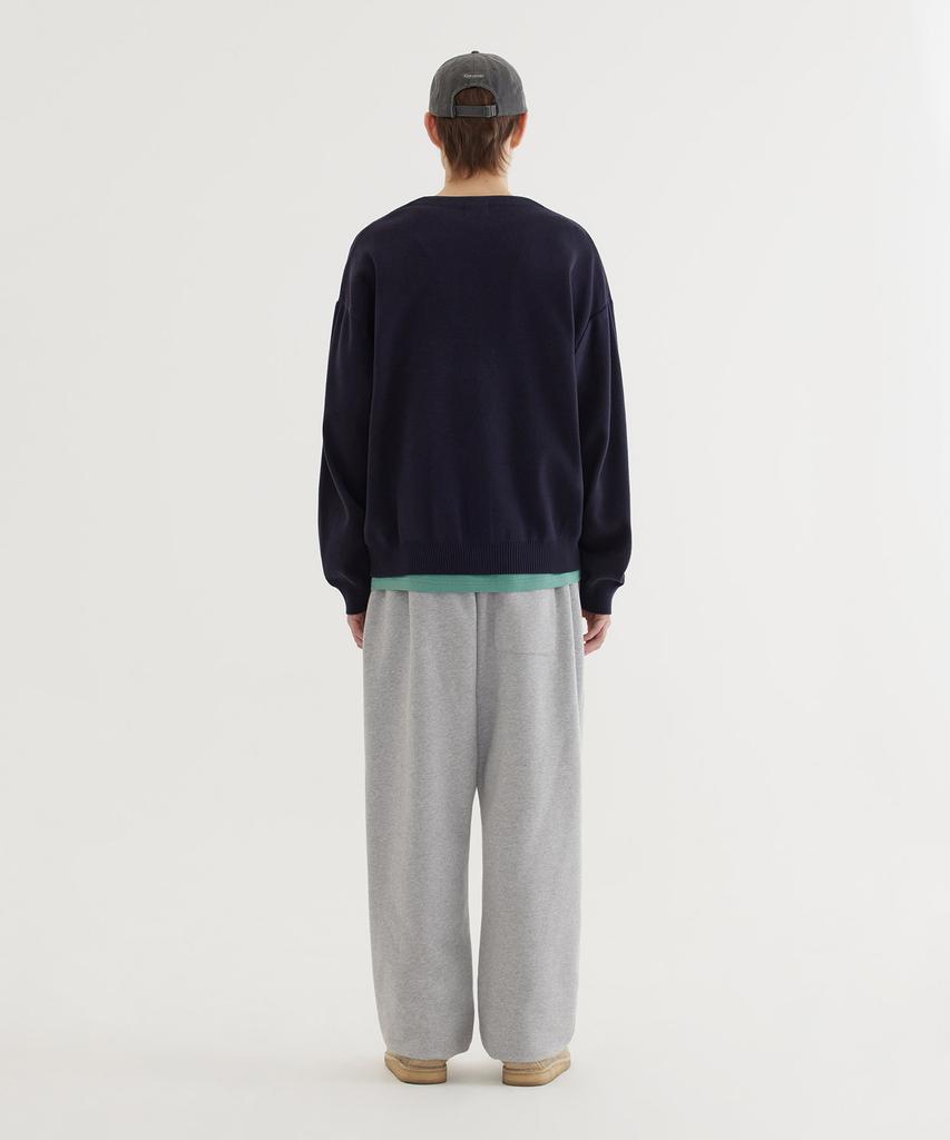 COVERNAT Wide C Logo Sweat Jogger Pants Melange Gray