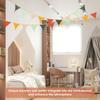 3M Dreiecksgirlande Buntes Banner Festivaldekoration Wimpelflagge Heimparty Karnevalsdeko Banner Babyparty Stoffgirlande