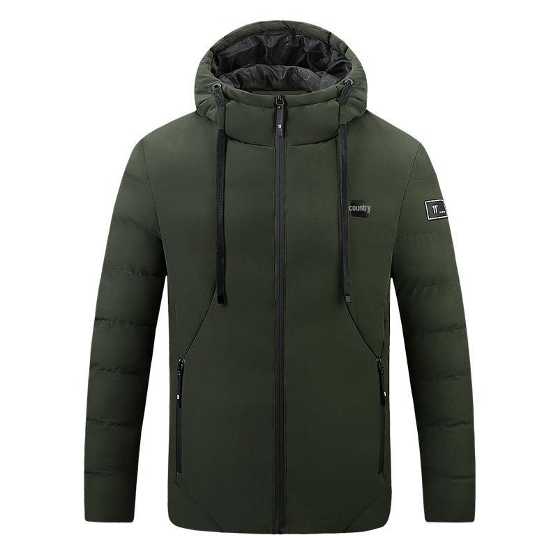 Unisex Smart Heated Winter Jacket with Hood - Rechargeable and Temperature-Controlled.