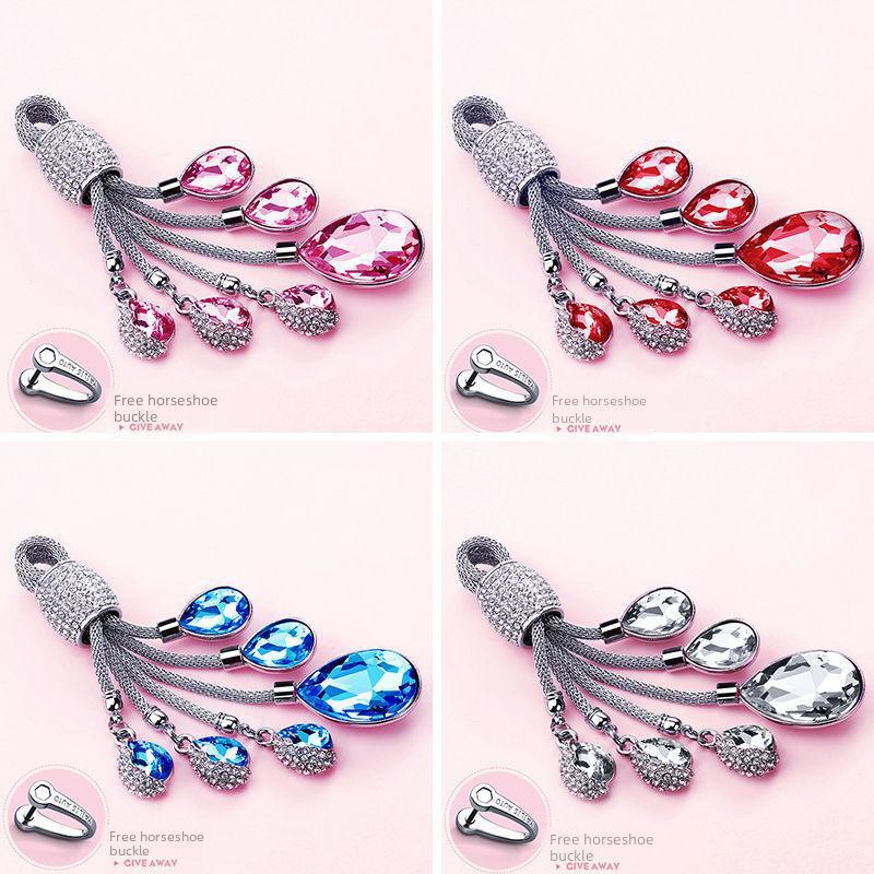 1Pc High-end Diamond Horseshoe Car Keychain for Women, Suitable for Pendant Rope