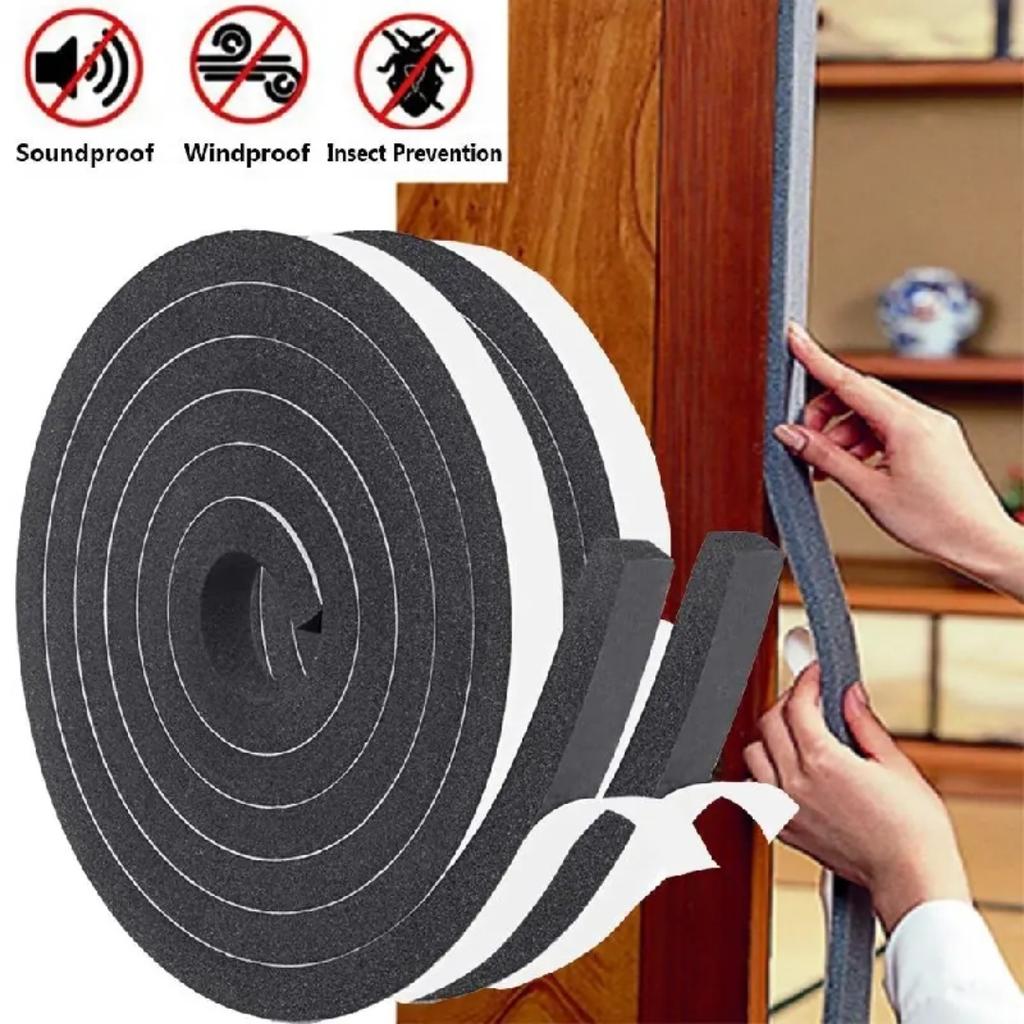 4m Foam Window Sealing Strips Windproof SoundProof Door Weather Stripping Dustproof Selfadhesive Tape Door Seam Sealing Strip