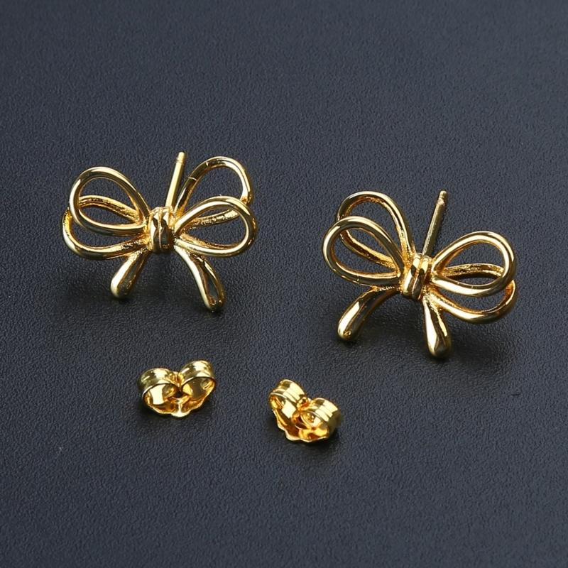 Modern Bowknot Earrings Accessories Dainty Ear Studs Ear Pendant Jewelry Charm Trendy Ear Accessory for Everyday Wear