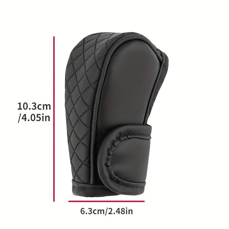Universal PU Leather Non-Slip Car Gear Shift Knob Cover, Black Auto Parts Protective Driving Control Cover
