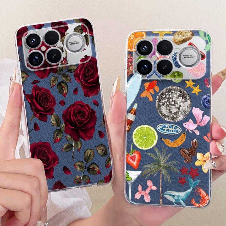 For Xiaomi POCO F8 Ultra Case Luxury Dragon Cartoon Transparent TPU Protection Cover For Poco F8 Pro Ultra PocoF8 Pro Soft Funda