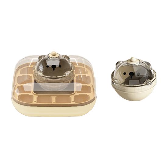 Ice Mold with Lid Easy-Release Touch-Free Ice Hockey Puck Maker for Freezer BPA-Free Stackable Ice Trays for Drinks Coffee Cocktail