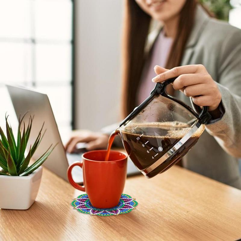 Umělecké malované podložky pod sklenice Kamínkové umělecké podložky pod sklenice Protiskluzové Kamínkové řemeslné podložky pod sklenice S držákem Umělecké řemeslné potřeby Na Vánoce