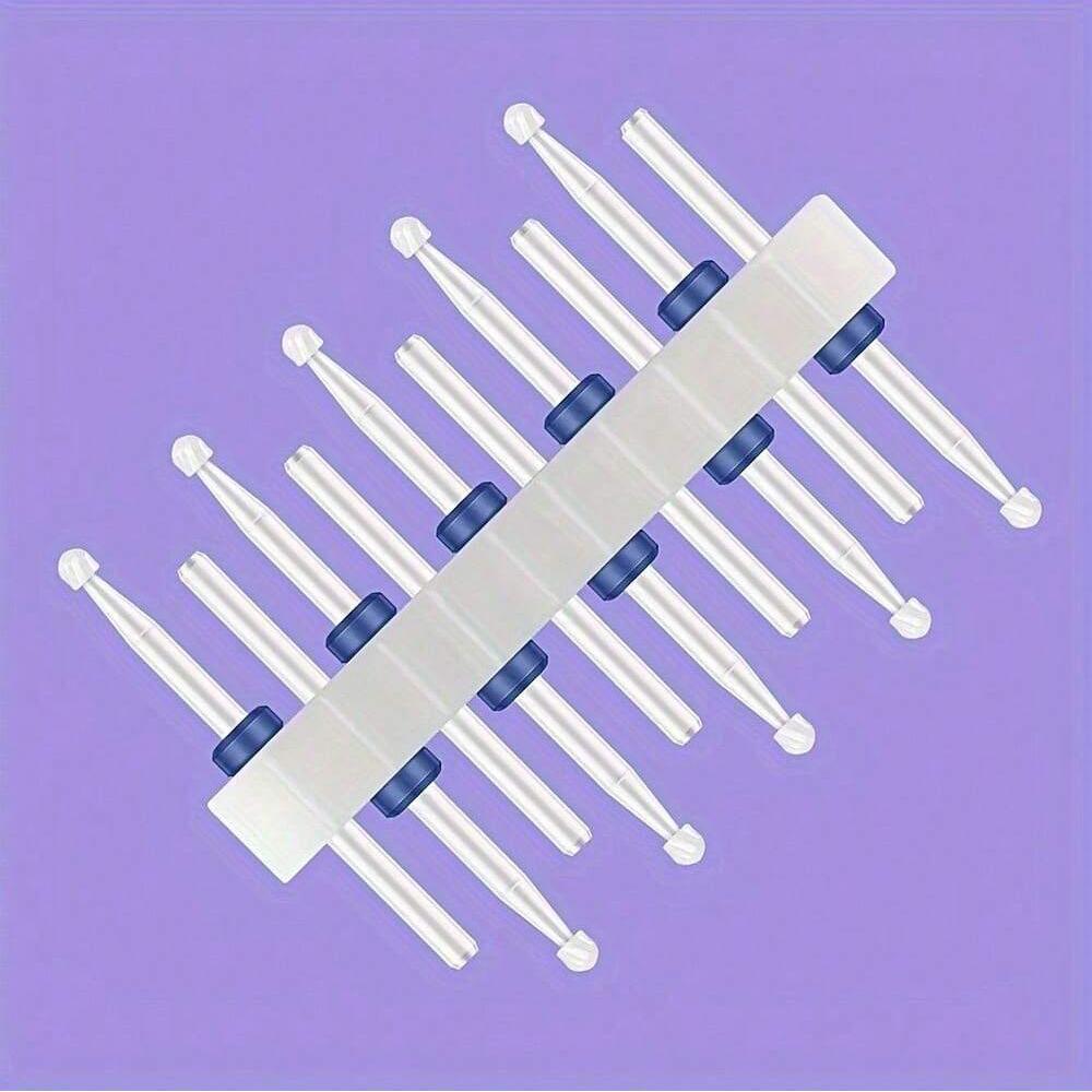 10pc/Set Ceramic Milling Cutter Nail Drill Bits Burr Gel Polish Remove Tools Cuticle Electric Manicure Files Kit Accessories