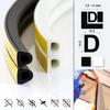 100m GUMMIDICHTUNG D-Profil WEIß 14mm selbstklebend Fensterdichtung Türdichtung Gummi Dichtung Dichtungsband Profildichtung