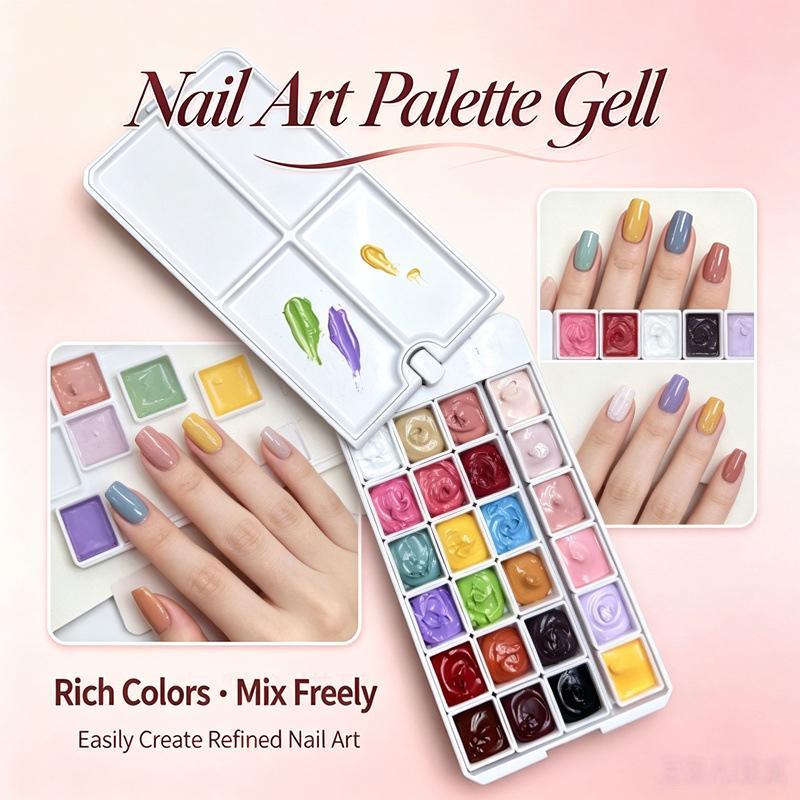 Nail Art Stamping Palette Gel 1Pcs Non-Sticky for Color Mixing Smooth Gradient Ombre Effects Salon Use