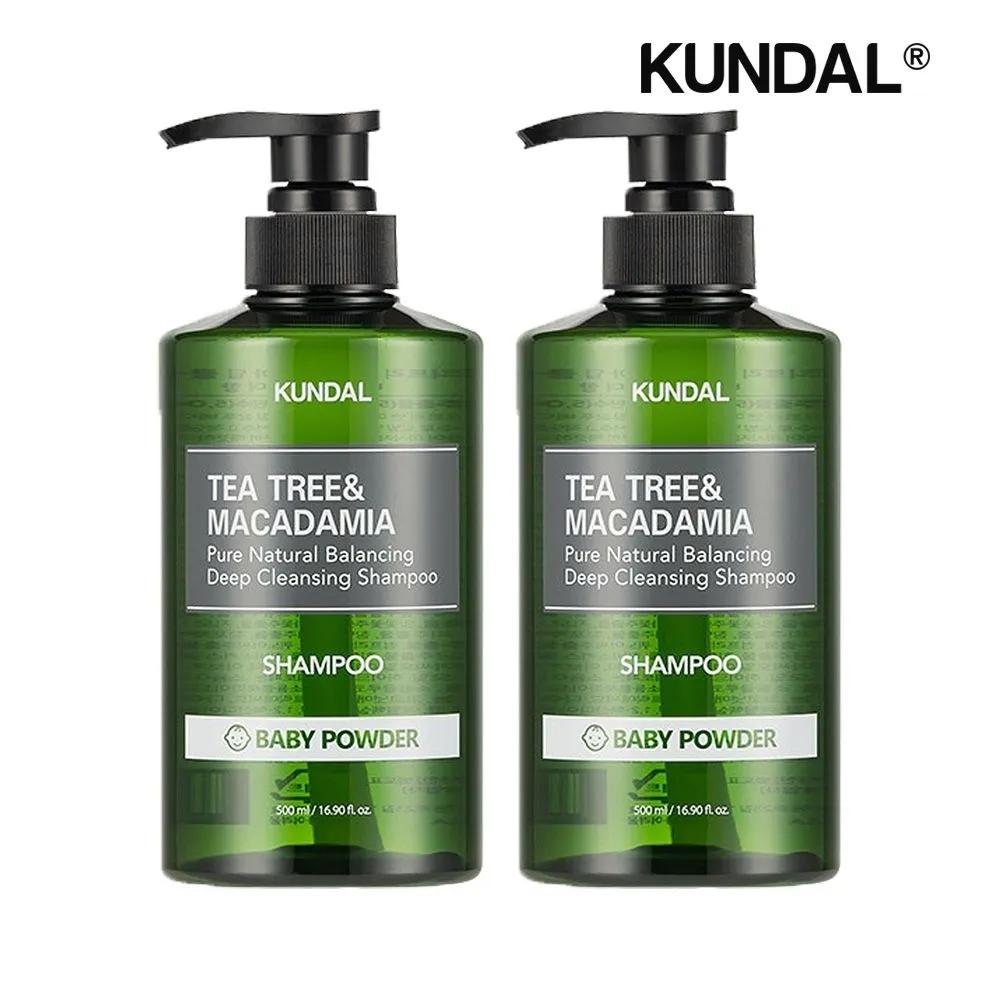 

KUNDAL Tea Tree & Macadamia Deep Cleansing Shampoo for Oily Hair Baby Powder 500ml x 2
