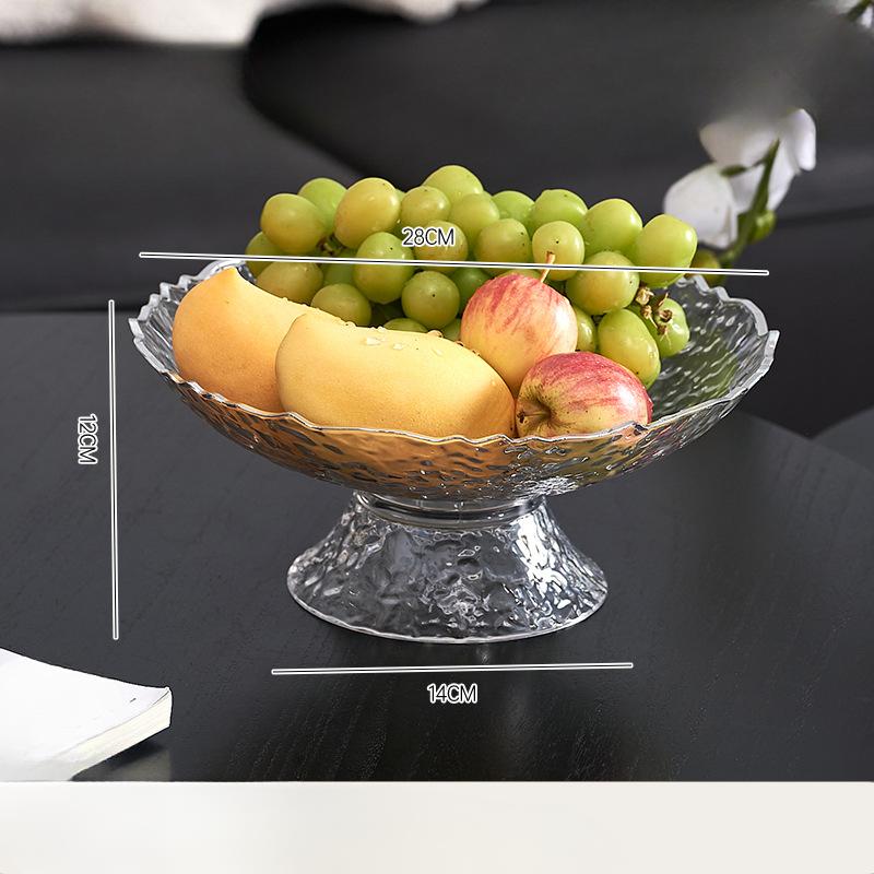Light Luxury Feng Fruit Tray Home Living Room Coffee Table Can Be Drained Fruit Tray Kitchen Candy Tray Simple Dried Fruit Snack Placement