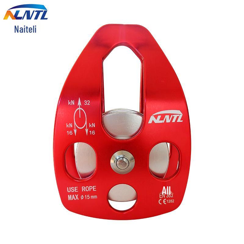 

Large Diameter Aluminum Alloy Rescue Pulley for Outdoor Mountaineering червоний