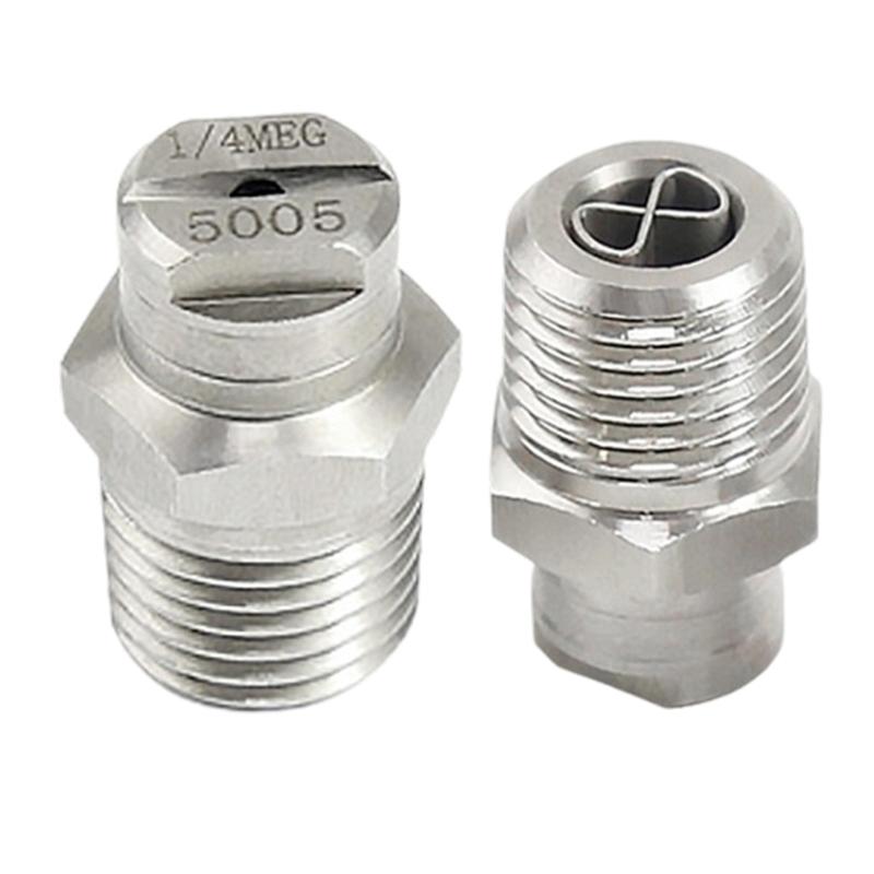 Steel Fan Shaped High Pressure Nozzle with Stabilizer High Performances Jet for Efficient Cleaning & Washing
