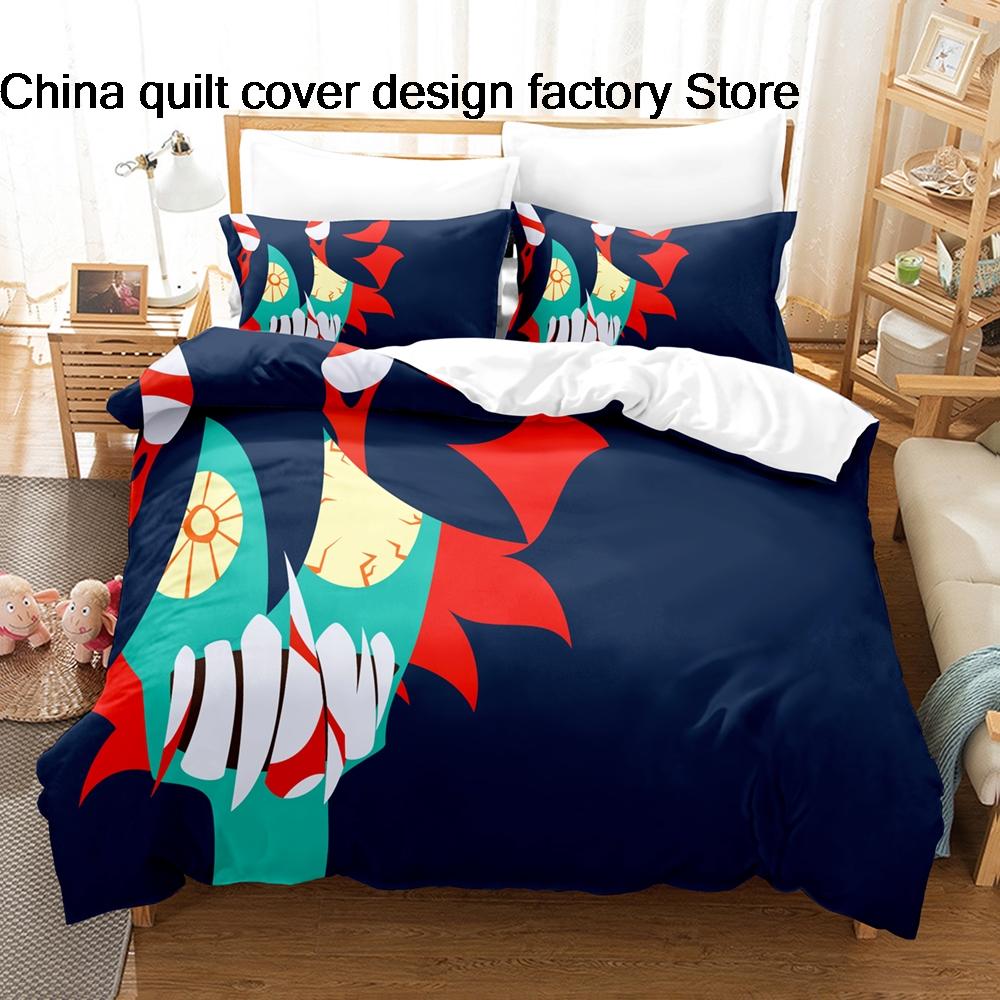 3Pcs Kill La Kill Anime Bedding Set 3D Print Ryuko Matoi Duvet Cover Pillowcases For Teens Fans Room Decor Gift  Bed Linen