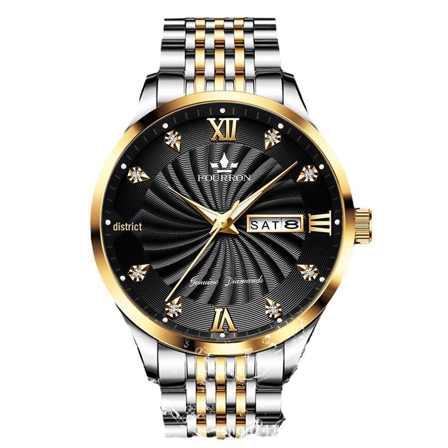 FOURRON Men's Waterproof Luminous Quartz Watch - Fashionable, Thin, and Sporty.