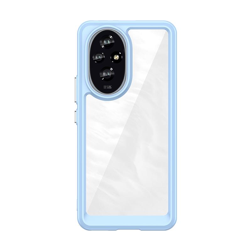 Acrylic shockproof Phone Case For Honor 200 Pro Transparent Candy Color Frame Back Cover for Honor 200 Lite
