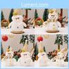 White Snowman Figurine Christmas Decoration Soft Polyester Gnome Doll For Kids Gift